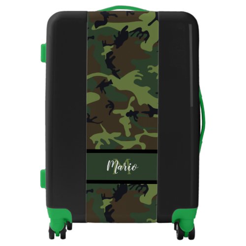 Mens Custom Camouflage Army Travel Suitcase