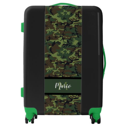 Mens Custom Camouflage Army Travel Suitcase