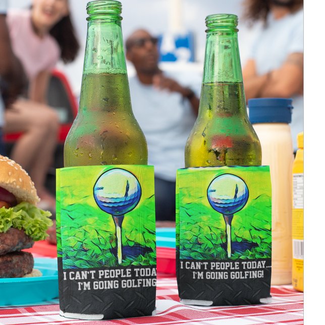 Men's Custom Golfing Birthday Favors Golf Trip Can Cooler (Creator Uploaded)