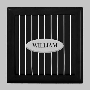 Mens Custom Jewelry Box Stripe