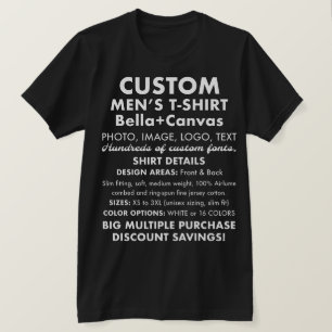 Men's Custom Personalized Black T-Shirt