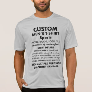 Men's Custom Personalized Running / Sports T-Shirt