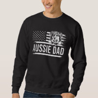 Mens Cute AUSSIE dog DAD dog owner US america flag