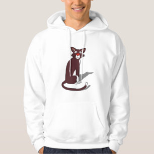 Men's Cute Brown Cat Graphic Hoodie Original Cat
