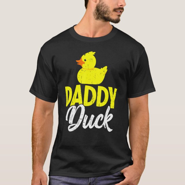 Mens Cute Duckling Duckies   Daddy Duck Father's D T-Shirt (Front)