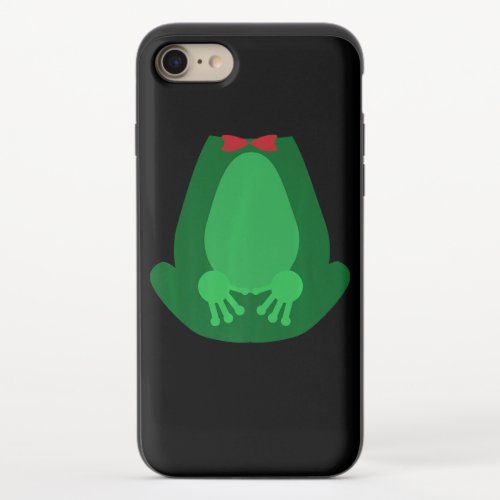 Mens Cute Green Garden Frog Sitting Up Cosplay iPhone 87 Slider Case