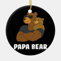 Mens Cute Papa Bear Father Daughter Son Papa Bear