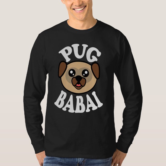 Mens Cute Pug Babai T-Shirt (Front)