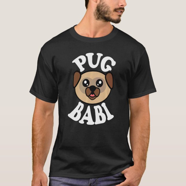 Mens Cute Pug Babi   T-Shirt (Front)