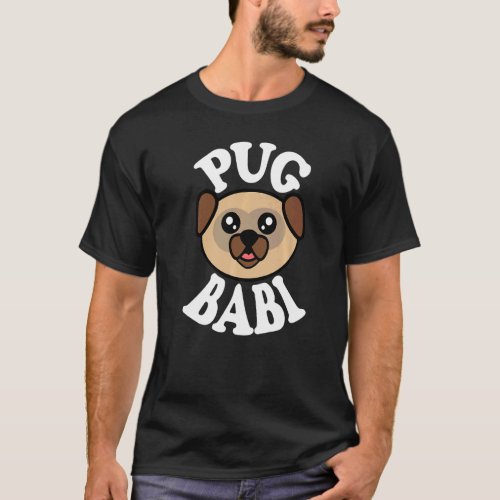 Mens Cute Pug Babi T-Shirt