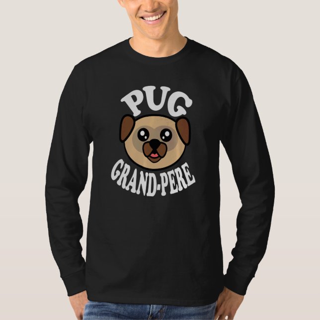 Mens Cute Pug Grand Pere   T-Shirt (Front)