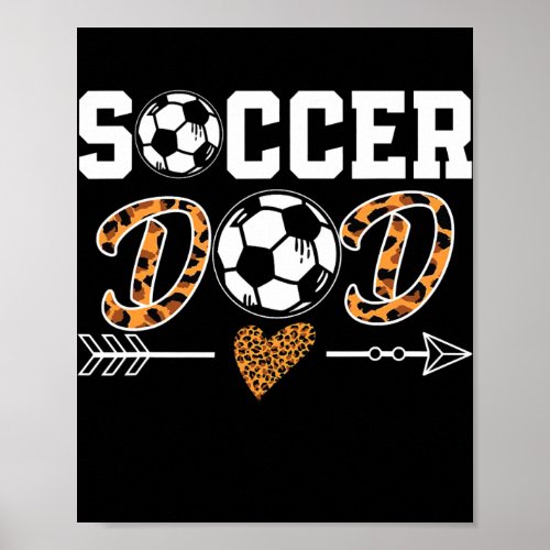 Mens Cute Soccer Dad Design Soccer Ball Fathers Poster
