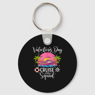Mens Cute Valentines Day Cruise Squad 20026 Design Keychain