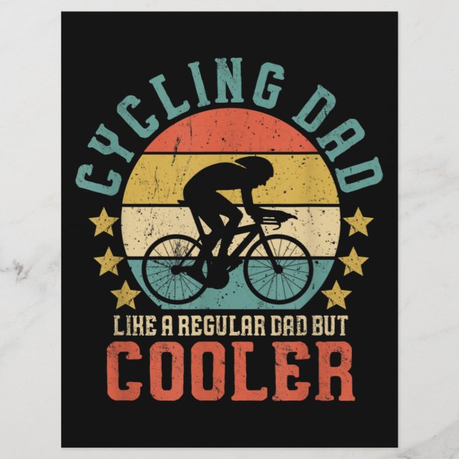 Mens Cycling Dad Bike Rider & Cyclist Father's Day Letterhead (Front)