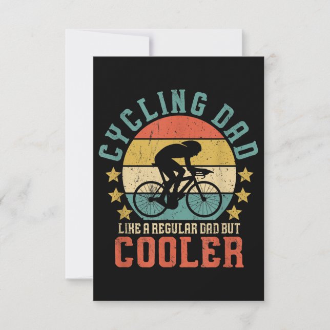 Mens Cycling Dad Bike Rider & Cyclist Father's Day Note Card (Front)