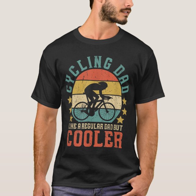 Mens Cycling Dad Bike Rider & Cyclist Father's Day T-Shirt (Front)