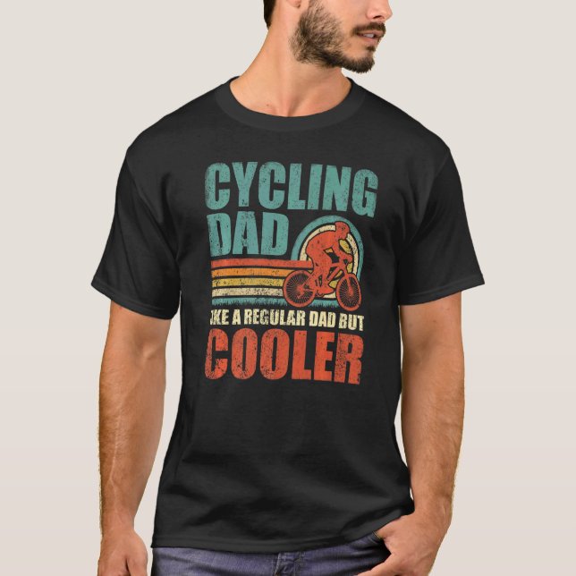 Mens  Cycling Dad Like A Regular Dad But Cooler Fa T-Shirt (Front)