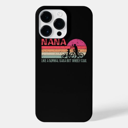 Mens Cycling Nana Wheely Cool Funny Vintage Bike R iPhone 14 Pro Max Case