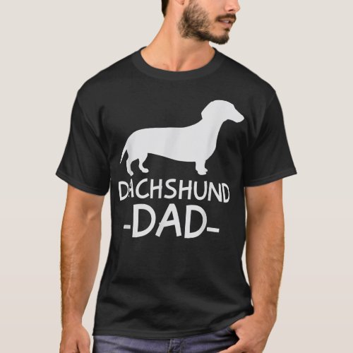 Mens Dachshund Dad Weiner Weenie Apparel dog lover T_Shirt