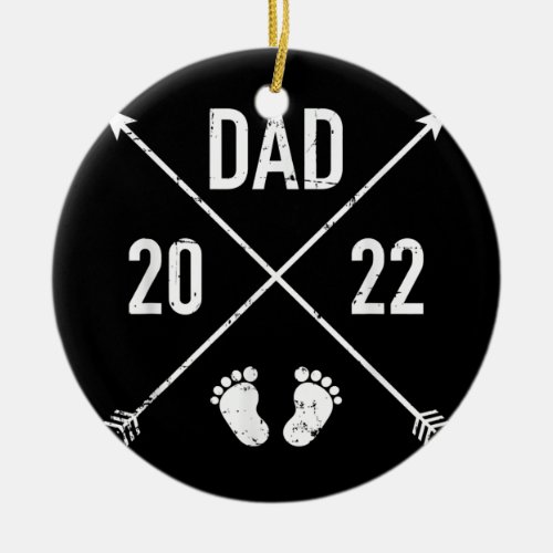 Mens Dad 2022 hipster  Ceramic Ornament