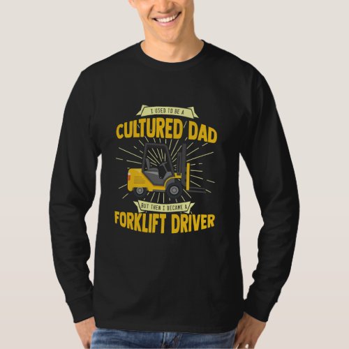 Mens Dad and Forklift driver Warehouse Apparel  T_Shirt