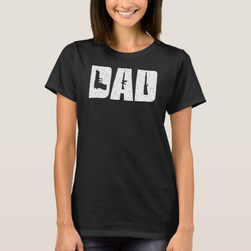Mens Dad And Guns Collection Vintage T_Shirt