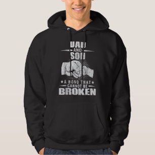 Mens Dad And Son Unbreakable Bond Fist Bump Daddy Hoodie