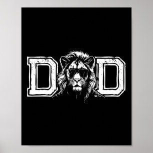 Mens Dad Awesome Lion King Sungles - Father&# s D Poster