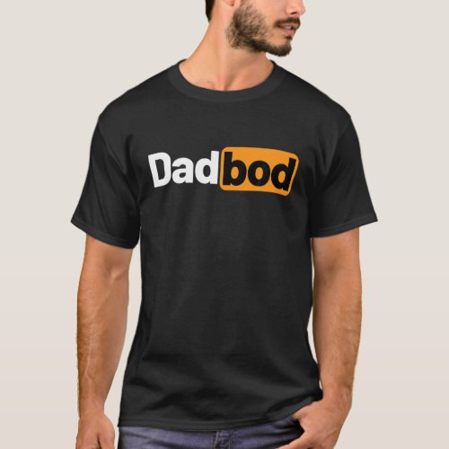 Mens DAD BOD _ Classic Style FatherS Day Funny Da T_Shirt