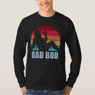 Mens Dad Bod Drinking Team Retro Sunset Vintage Fa T-Shirt