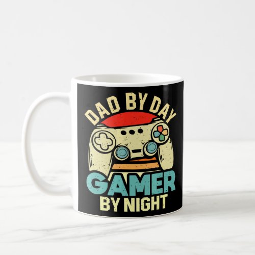 Mens Dad By Day Gamer By Night Dad Jokes Vintage G Coffee Mug