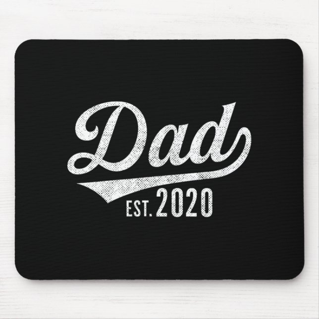 Mens Dad Est. 2020 Shirt - Expecting Baby Fathers  Mouse Pad (Front)