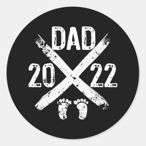 Mens DAD Father Fathers Day 2022 Dad 2022 Classic Round Sticker