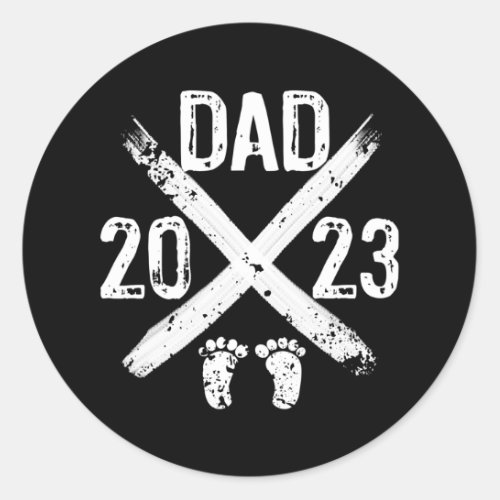 Mens DAD Father Fathers Day 2023 Dad 2023 Classic Round Sticker