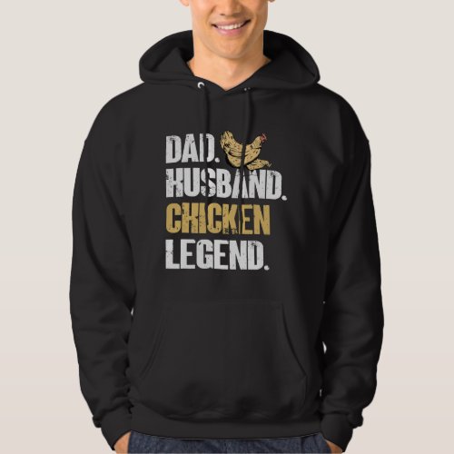 Mens Dad Husband Chicken Legend 2Farmer Rooster He Hoodie