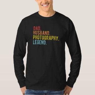 Mens Dad Husband Photography Legend Retro Photogra T-Shirt