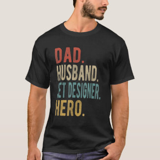 Mens Dad Husband Set Designer Hero T-Shirt