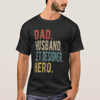 Mens Dad Husband Set Designer Hero T-Shirt