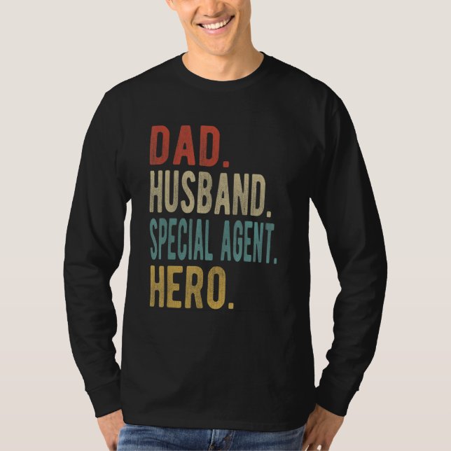 Mens Dad Husband Special Agent Hero T-Shirt (Front)
