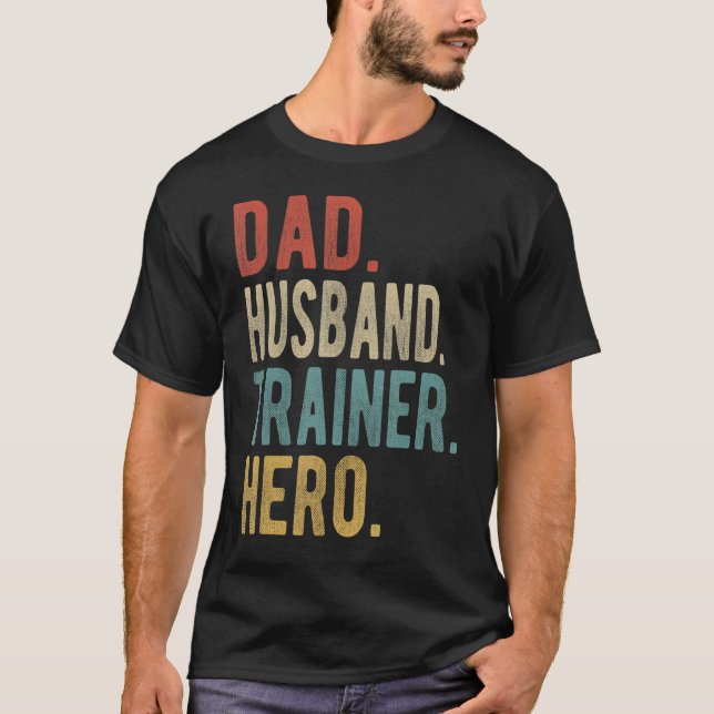 Mens Dad Husband Trainer Hero T-Shirt (Front)