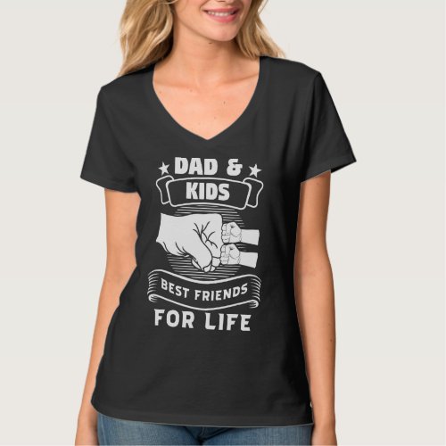 Mens Dad  Kids Best Friends For Life Father Child T_Shirt
