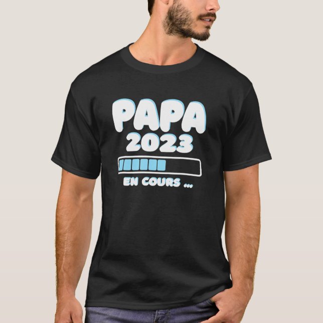 Mens Dad Loading in progress 2023 For the future f T-Shirt (Front)