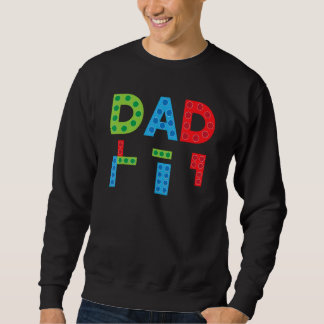 Mens Dad Master Builder Father Building Blocks Bri Sweatshirt