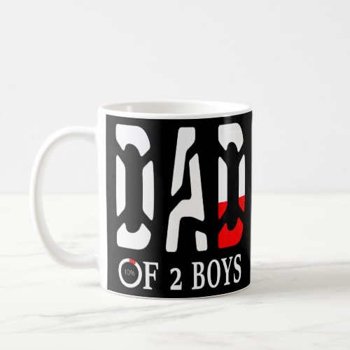 Mens Dad Of 2 Boys Father Or Grandpa Of 2 Kids  72 Coffee Mug