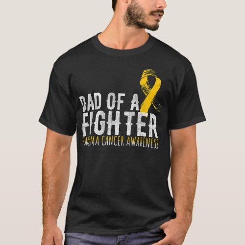 Mens Dad Of A Fighter Support Squad Sarcoma Cancer T_Shirt