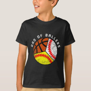 Mens Dad Of Byllers Fun Bysebyll Softbyll Bysketby T-Shirt