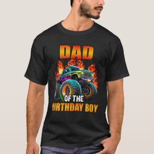 Mens Dad of the Birthday Boy Monster Truck Birthda T-Shirt