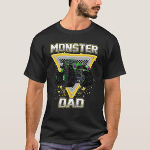 Mens Dad Of The Birthday Boy Monster Truck Birthda T-Shirt