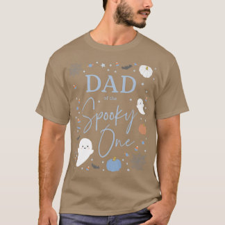 Mens Dad of the Spooky One First Birthday Blue Boy T-Shirt