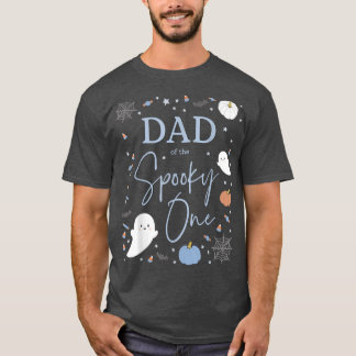 Mens Dad of the Spooky One First Birthday Blue Boy T-Shirt
